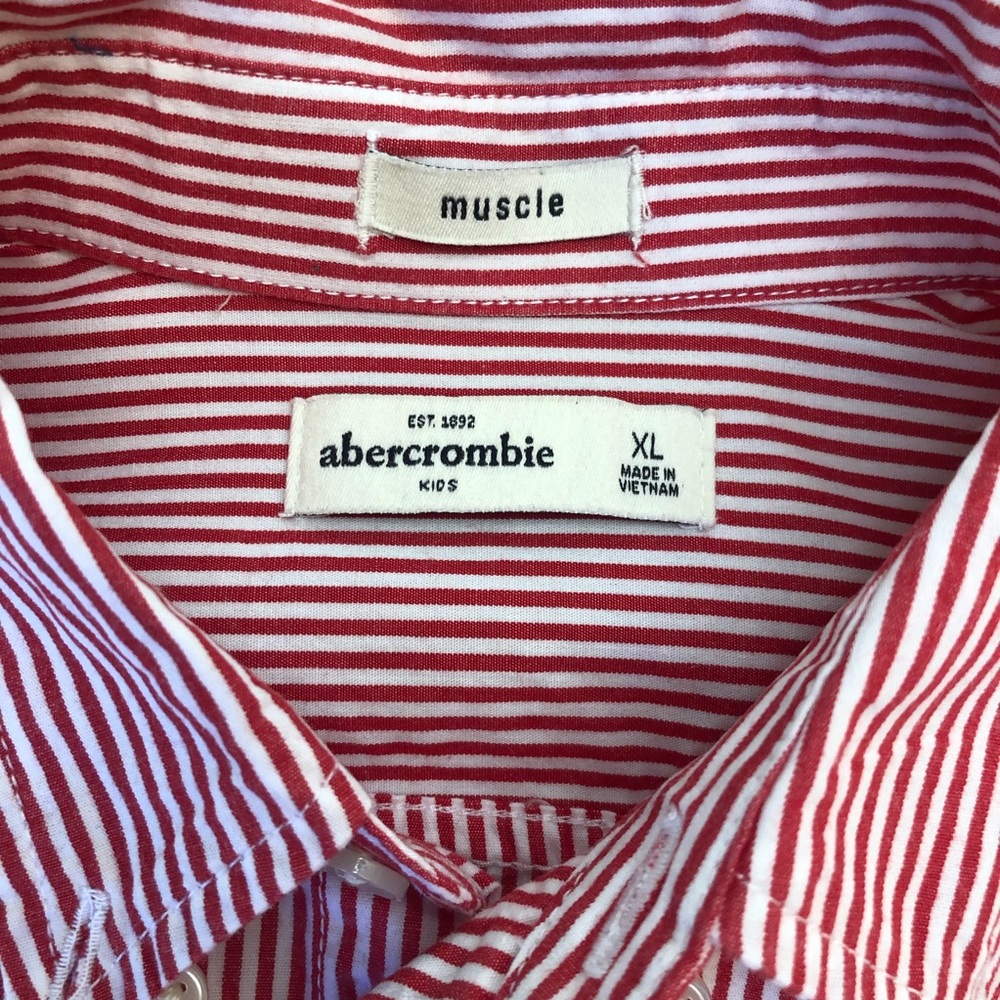 Abercrombie kids boys long sleeve preppy shirt XL - Picture 3 of 3